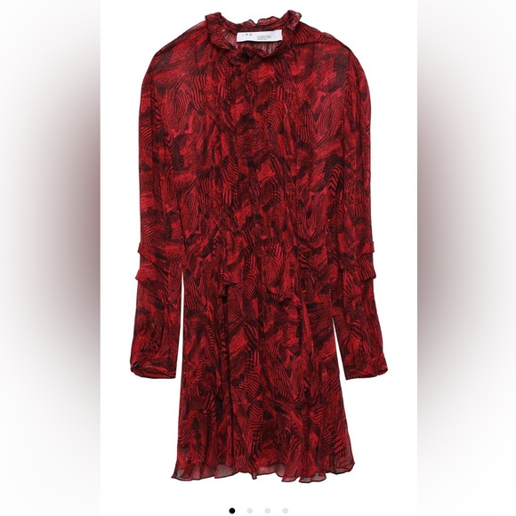 IRO prime ruffled Georgette mini dress - Picture 2 of 14